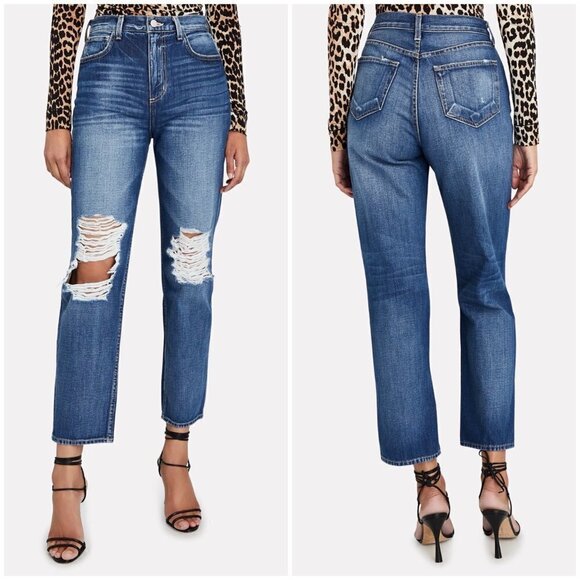 💕L'AGENCE💕 Ezra Ultra High Rise Relaxed Stovepipe Jeans ~ Newberry Blue 27 NWT - Picture 6 of 16